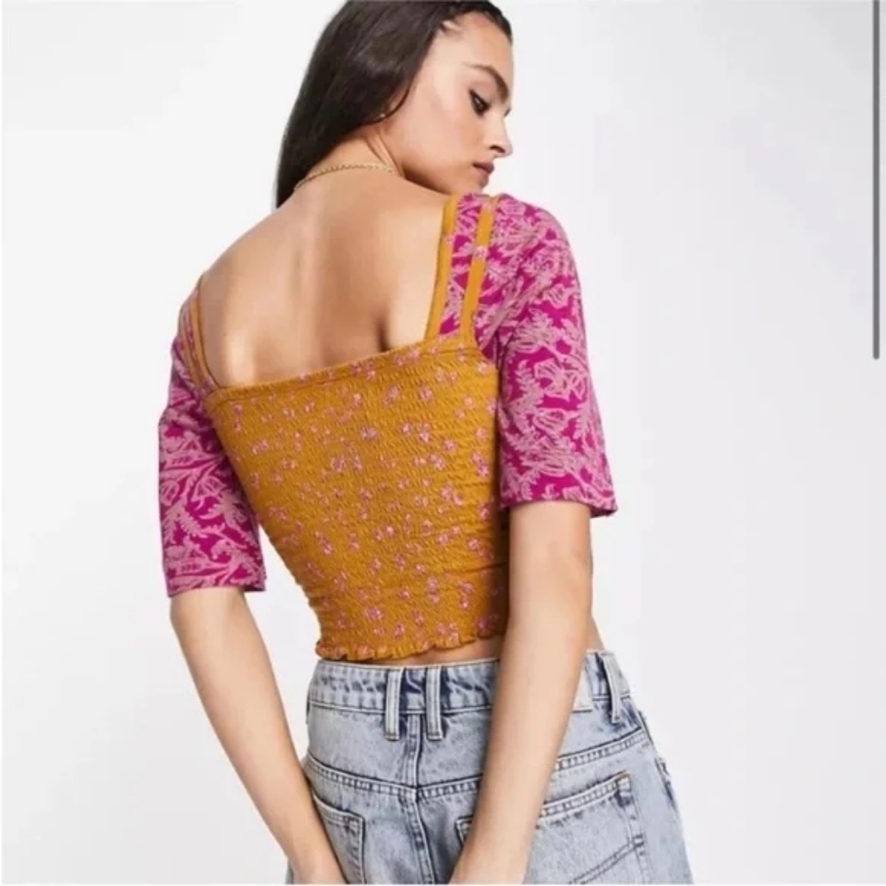 Free People Marigold Combo Top NWT - Picture 2 of 7